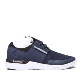 Mens Supra Low Top Shoes FLOW RUN Navy/white | AU-39084